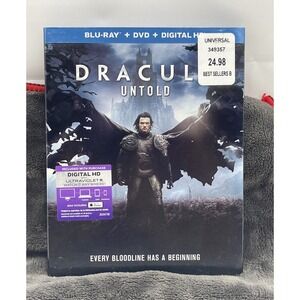 Dracula: Untold Blu-ray + DVD w/ Slipcover - Luke Evans Dominic Cooper 2015